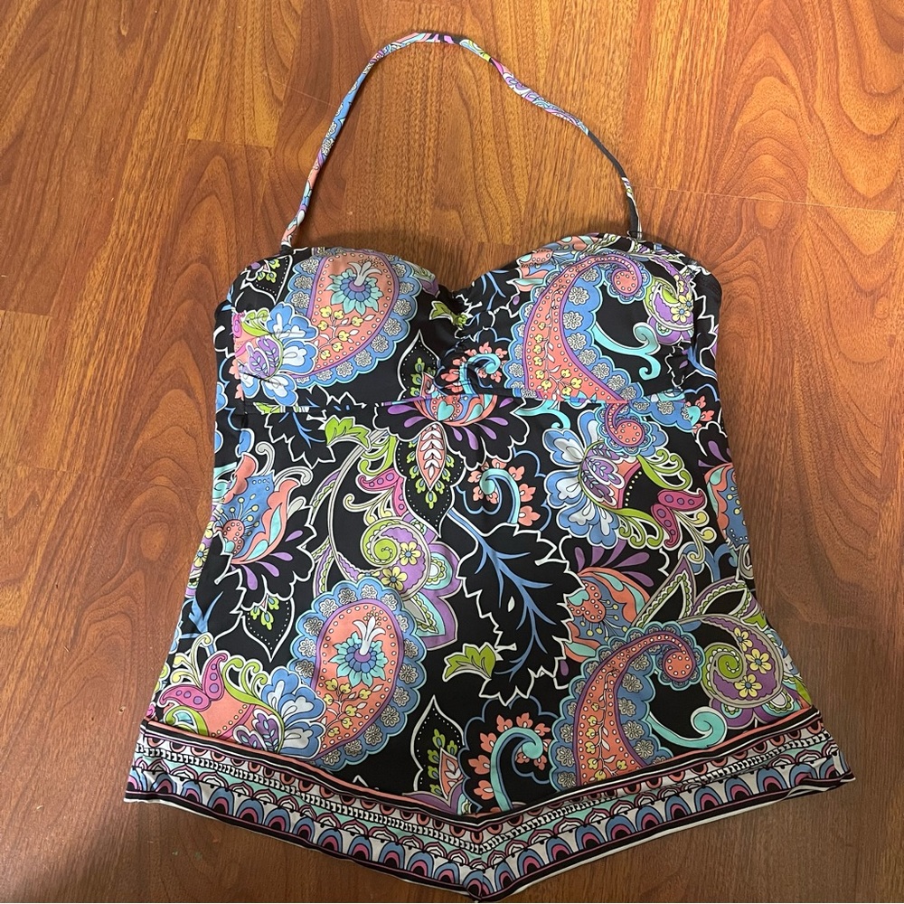 Apt 9 Boho Halter Tankini Top Size Small S
